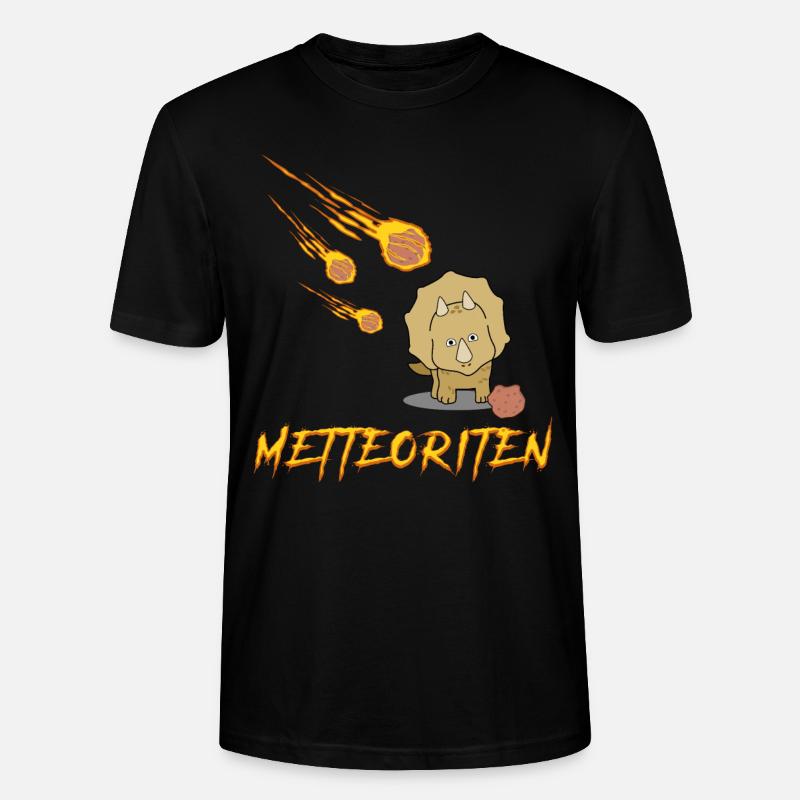 Mettbällchen Dinosaurier Hackfleisch - Stanley/Stella Unisex Bio-T-Shirt CRAFTER - Schwarz