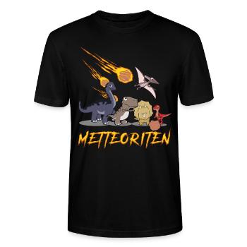 Mettbällchen Hackfleisch Mett Hack - Stanley/Stella Unisex Bio-T-Shirt CRAFTER - Schwarz - Vorne - Alina (178cm) & Michal (187cm)