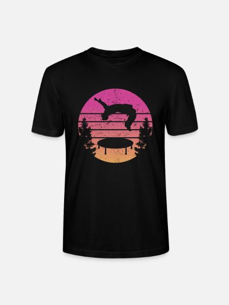 Trampoline Retro Backflip - Stanley/Stella CRAFTER Unisex Organic T-Shirt - black