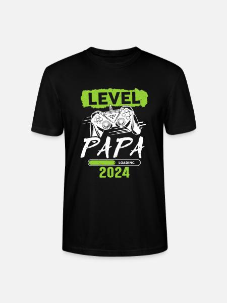 Papa Level Loading 2024 - Stanley/Stella CRAFTER Unisex Organic T-Shirt - black