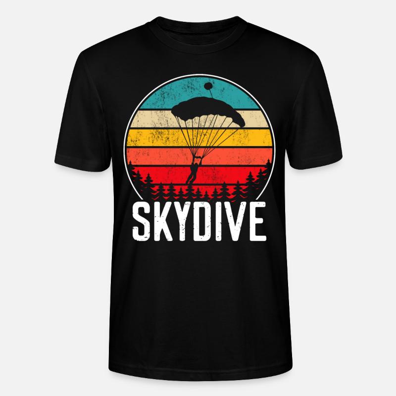 Skydive skydiving - Stanley/Stella Unisex Bio-T-Shirt CRAFTER - Schwarz