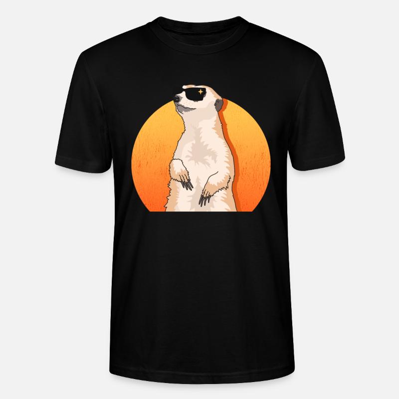 Erdmännchen Cool Lustiges Erdmännchen Geschenk - Stanley/Stella Unisex Bio-T-Shirt CRAFTER - Schwarz