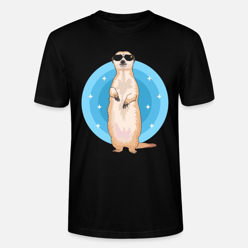 Erdmännchen Cool | Lustiges Erdmännchen Geschenk - Stanley/Stella Unisex Bio-T-Shirt CRAFTER - Schwarz