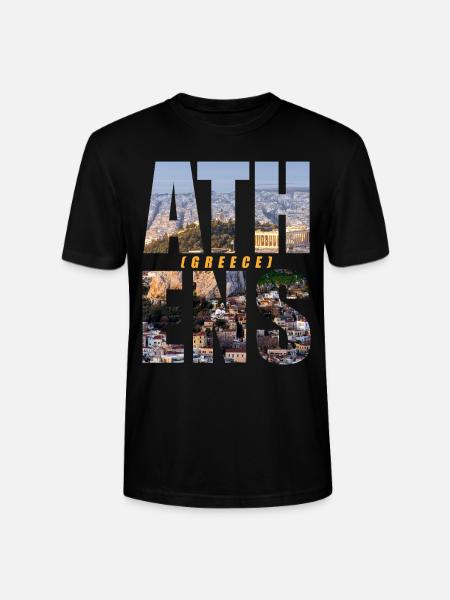 Athens Greece Souvenir - Stanley/Stella CRAFTER Unisex Organic T-Shirt - black