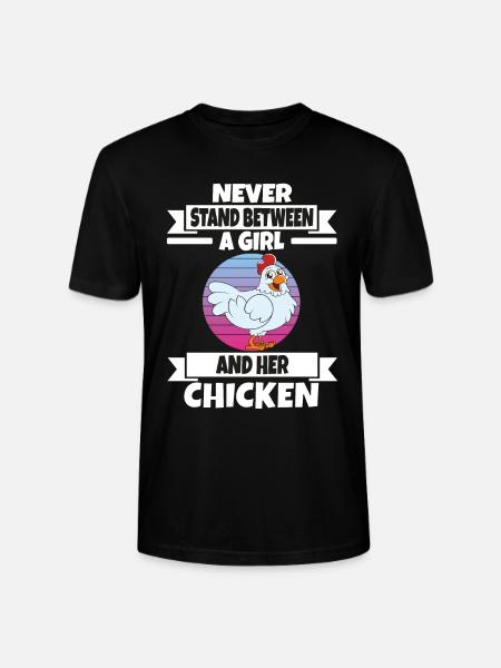 Funny Chicken Saying Chicken - Stanley/Stella CRAFTER Unisex Organic T-Shirt - black