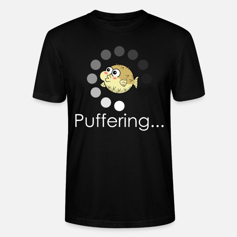 Tampon de poisson-globe - T-shirt bio CRAFTER Stanley Stella Unisexe - noir