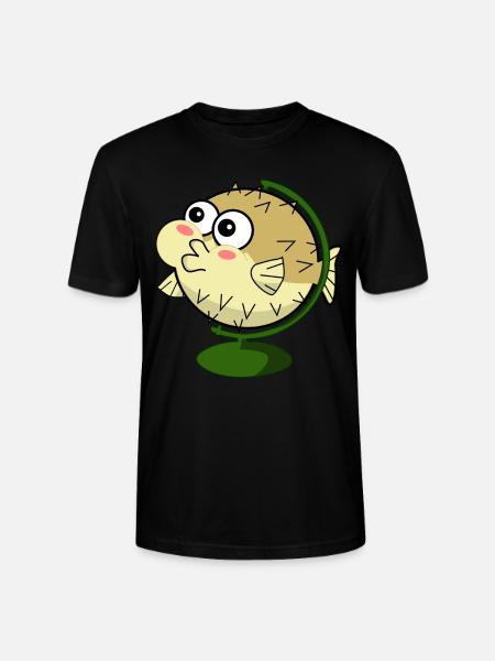 Funny puffer fish - Stanley/Stella CRAFTER Unisex Organic T-Shirt - black