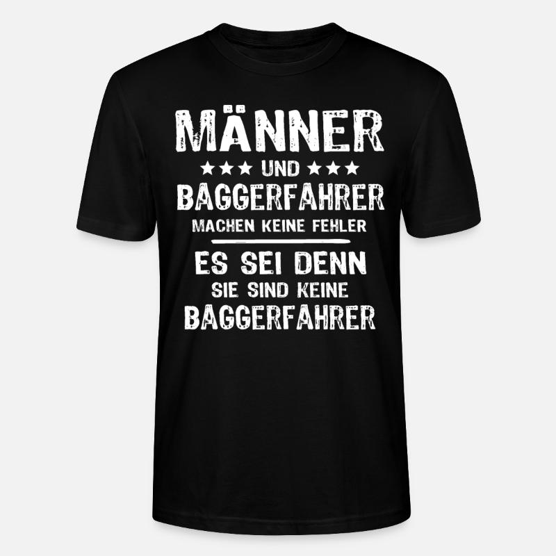 Baggerfuehrer Baggerfahrer - Stanley/Stella Unisex Bio-T-Shirt CRAFTER - Schwarz