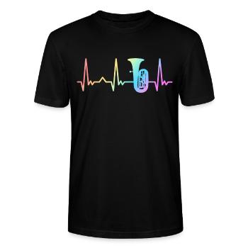 Tuba Tubist - Stanley/Stella Unisex Bio-T-Shirt CRAFTER - Schwarz - Vorne - Alina (178cm) & Michal (187cm)
