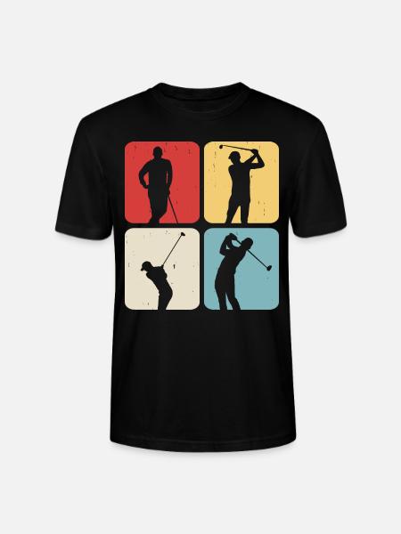 Golf Golfer - Stanley/Stella CRAFTER Unisex Organic T-Shirt - black