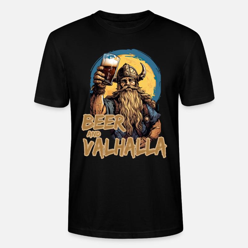 Beer And Valhalla Wikinger - Stanley/Stella Unisex Bio-T-Shirt CRAFTER - Schwarz