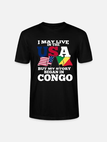 Congo America Usa Gift - Stanley/Stella CRAFTER Unisex Organic T-Shirt - black