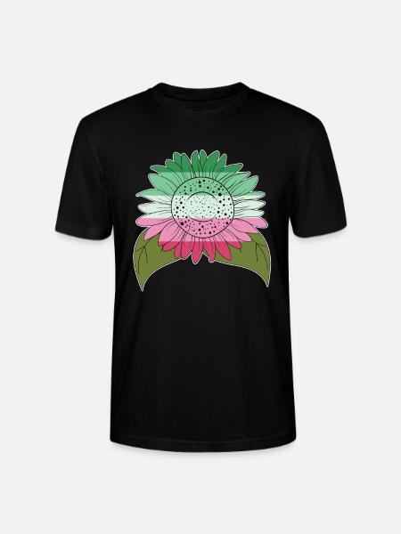 LGBTQ Abrossexual Sunflower Gift Abrossexual - Stanley/Stella CRAFTER Unisex Organic T-Shirt - black