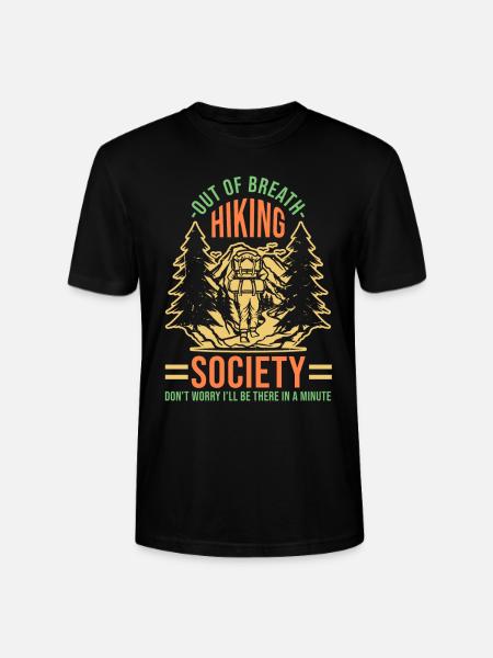 Wanderer Wandern Out Of Breath Hiking Society - Stanley Stella CRAFTER unisex økologisk-T-shirt - sort