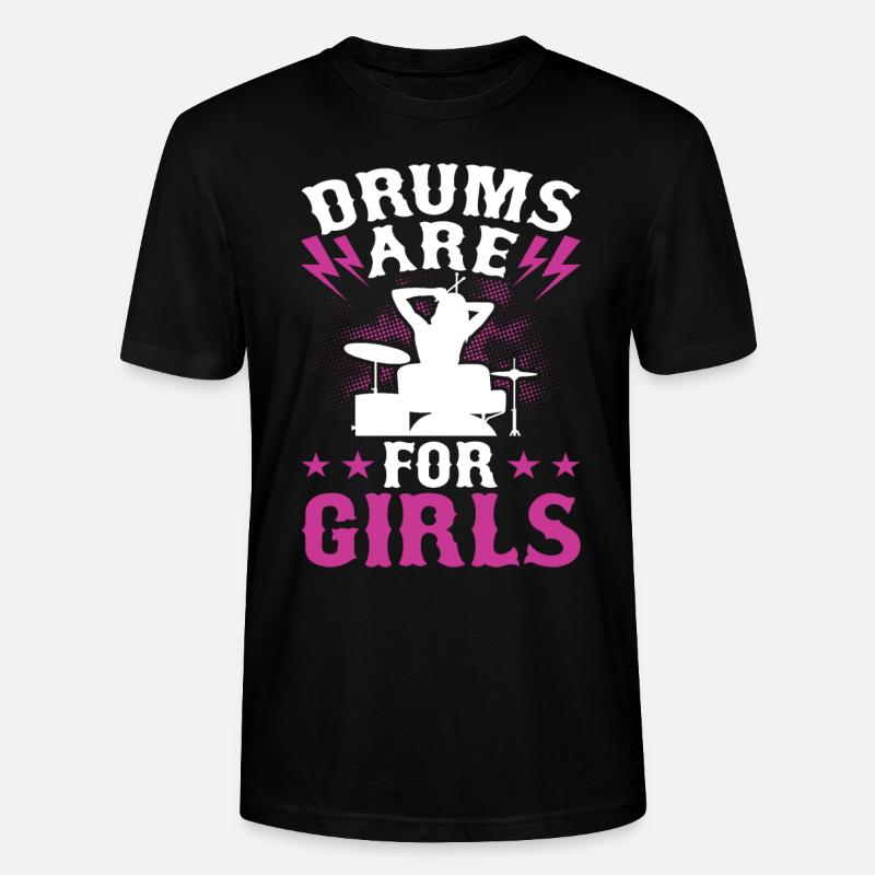 Batterie Batteur Batteur - T-shirt bio CRAFTER Stanley Stella Unisexe - noir