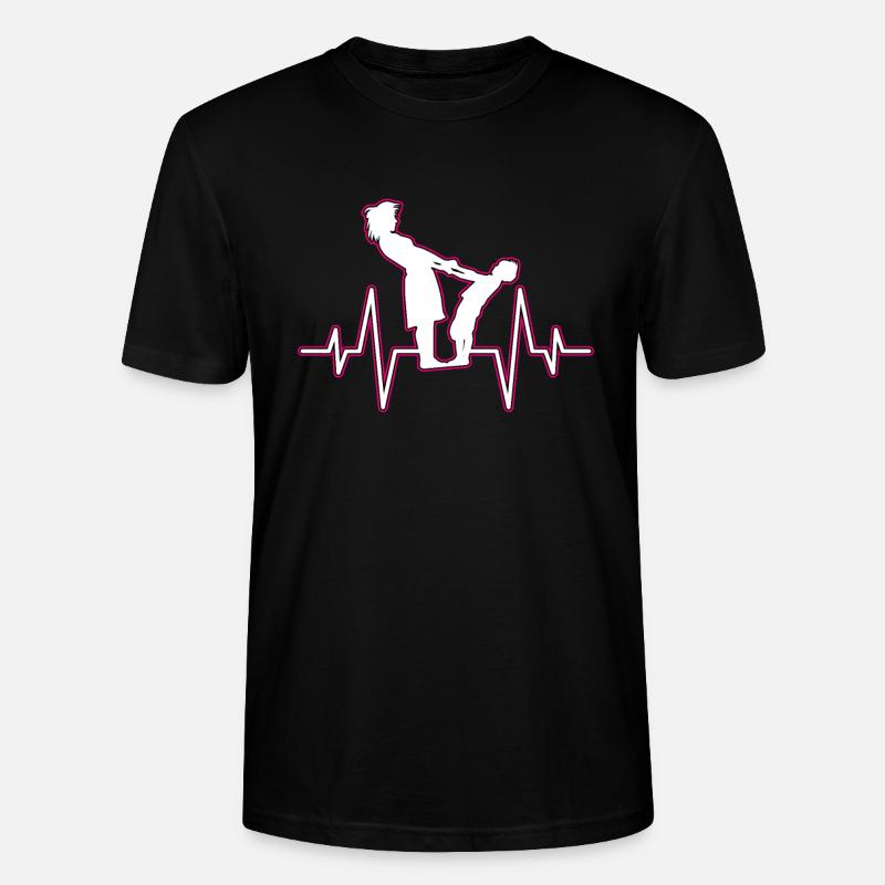 Mutter Kind Herzschlag - Stanley/Stella Unisex Bio-T-Shirt CRAFTER - Schwarz
