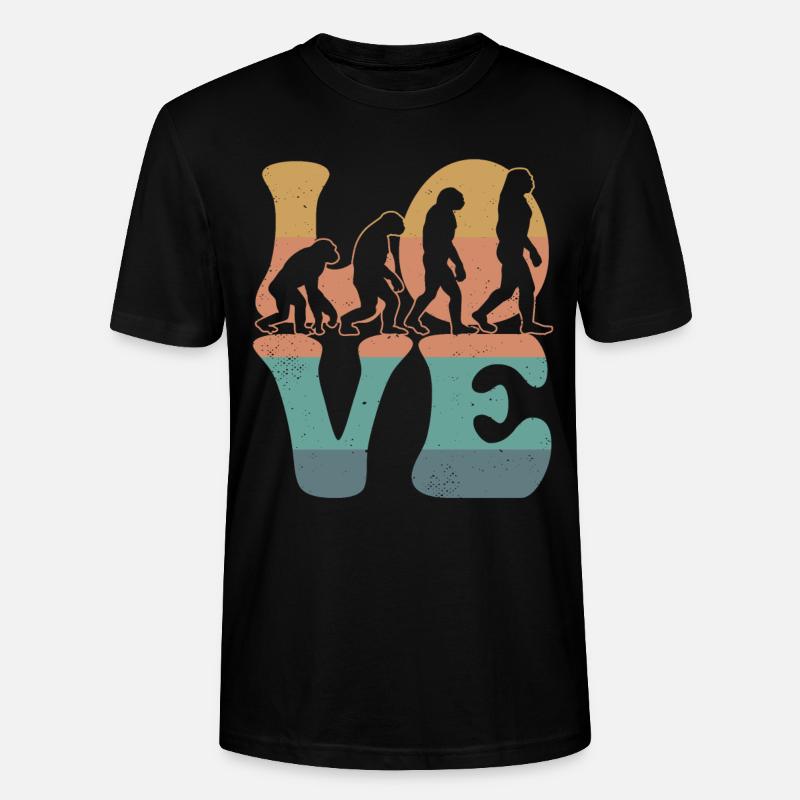 Charles Darwin Evolutionstheorie LIEBE - Stanley/Stella Unisex Bio-T-Shirt CRAFTER - Schwarz