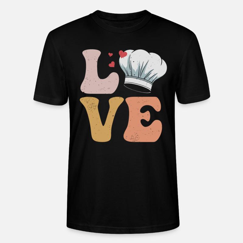 Chefkoch Kochen LIEBE - Stanley/Stella Unisex Bio-T-Shirt CRAFTER - Schwarz