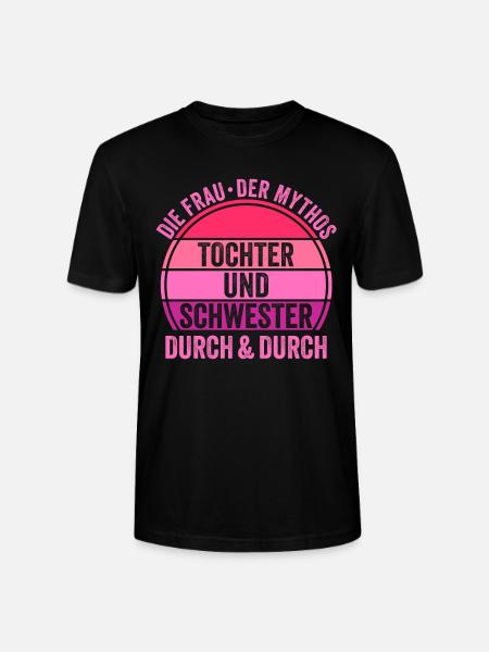Tochter Schwester - Stanley/Stella Unisex Bio-T-Shirt CRAFTER - Schwarz