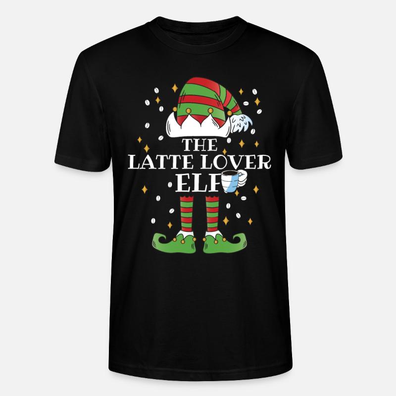 Le café Elfe Latte Lover - T-shirt bio CRAFTER Stanley Stella Unisexe - noir