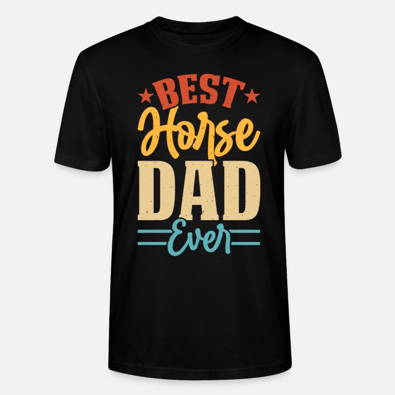 Pferde Papa - Stanley/Stella Unisex Bio-T-Shirt CRAFTER - Schwarz