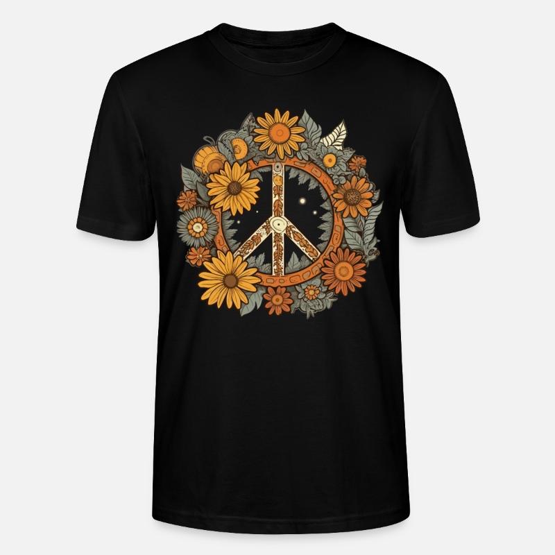 Kostüm Hippie Peace Zeichen - Stanley/Stella Unisex Bio-T-Shirt CRAFTER - Schwarz