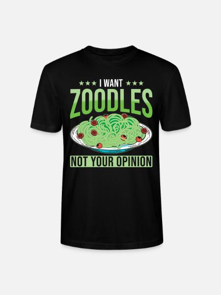 Zoodles Zucchini Pasta Saying - Stanley/Stella CRAFTER Unisex Organic T-Shirt - black