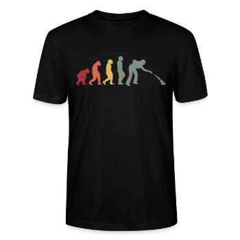 Pétanque Boccia Boules de pétanque - T-shirt bio CRAFTER Stanley Stella Unisexe - noir - Devant - Alina (178cm) & Michal (187cm)