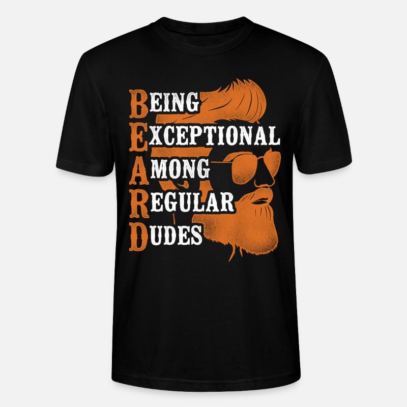 Beard Lover Bearded Man Ginger - Stanley/Stella Unisex Bio-T-Shirt CRAFTER - Schwarz