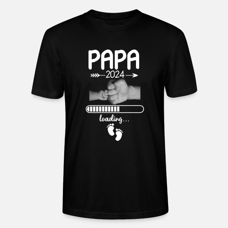 Papa 2024 Loading - Stanley/Stella Unisex Bio-T-Shirt CRAFTER - Schwarz