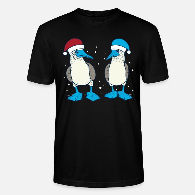 Fou à pieds bleus Noël - T-shirt bio CRAFTER Stanley Stella Unisexe - noir