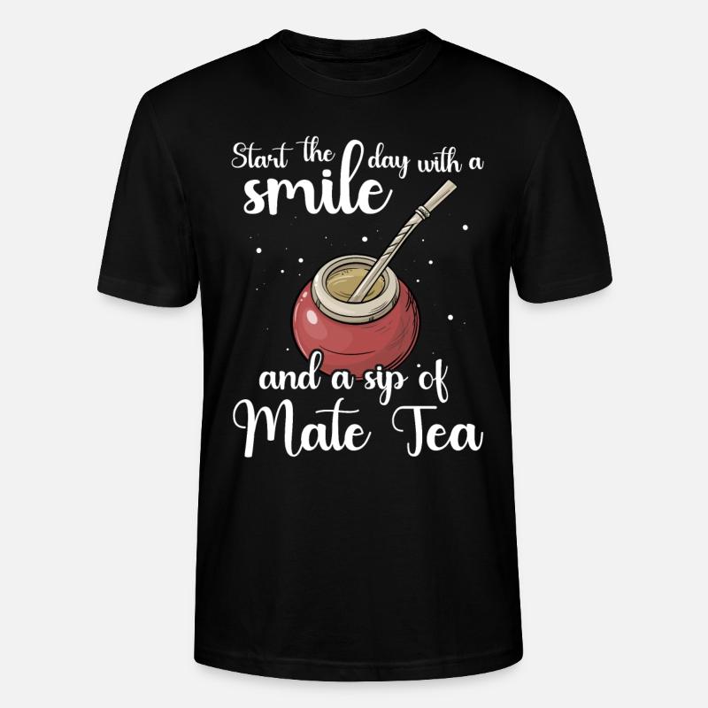 Mate Tee Bombilla - Stanley/Stella Unisex Bio-T-Shirt CRAFTER - Schwarz