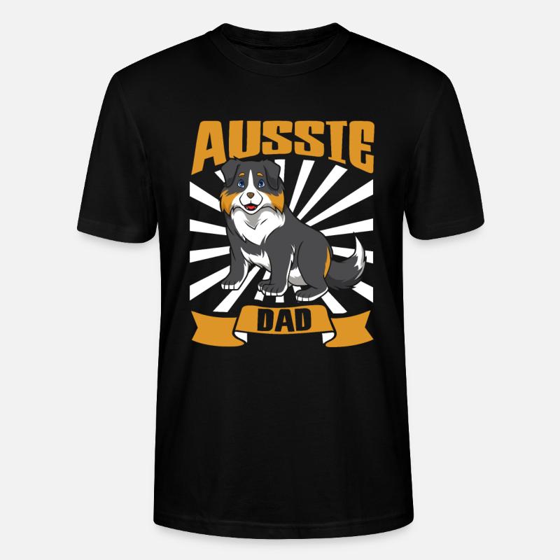 Aussie Dad - Australian Shepherd - Stanley/Stella Unisex Bio-T-Shirt CRAFTER - Schwarz