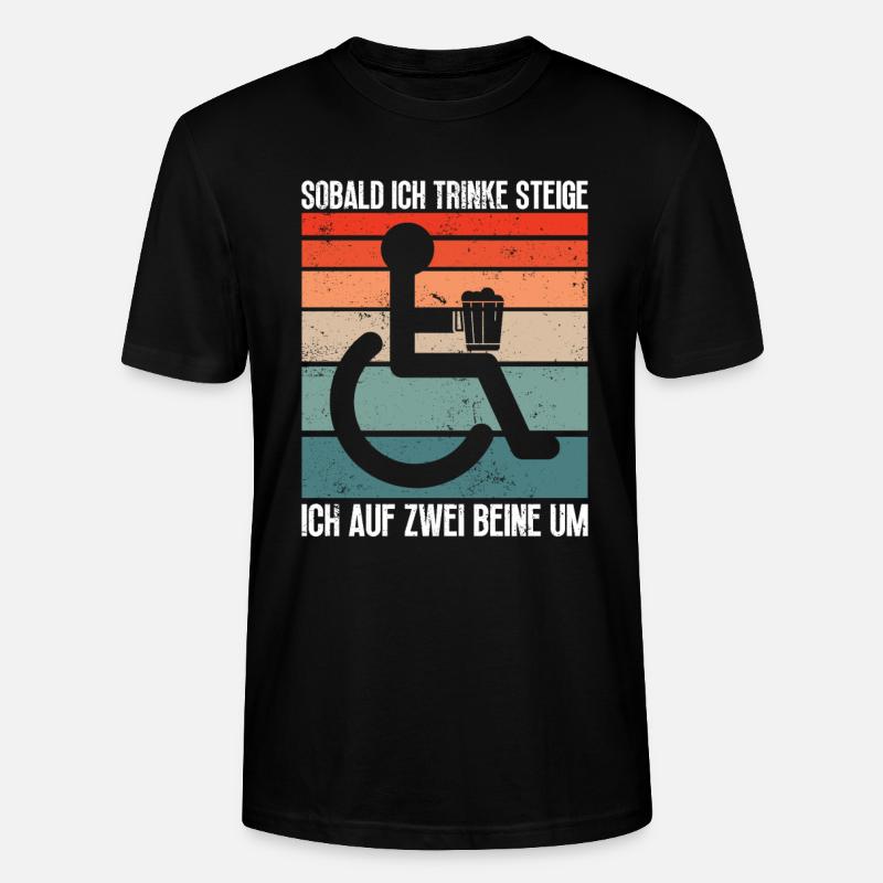 Rollstuhlfahrer Rollstuhl Lustiger Spruch - Stanley/Stella Unisex Bio-T-Shirt CRAFTER - Schwarz