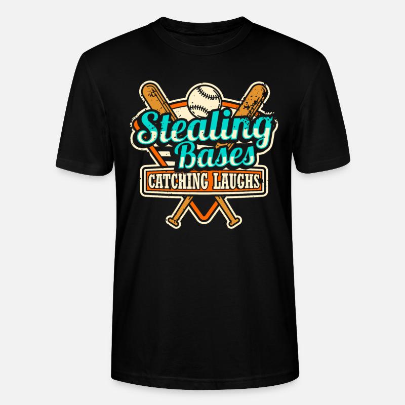 Baseballfänger Baseballspieler Pitcher - Stanley/Stella Unisex Bio-T-Shirt CRAFTER - Schwarz
