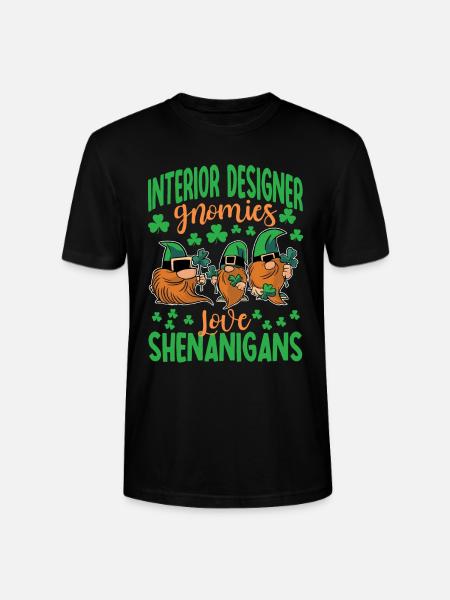 Architecte d’intérieur Gnomies Saint-Patrick - T-shirt bio CRAFTER Stanley Stella Unisexe - noir