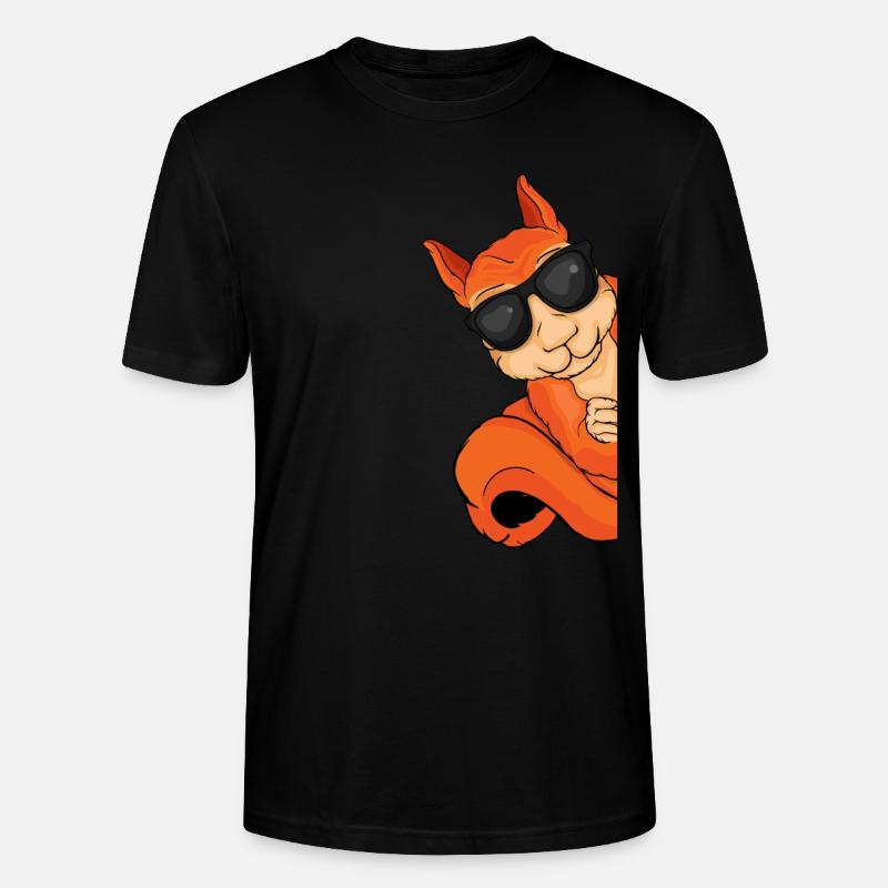 Eichhörnchen Geschenk Kinder Cooles Eichhörnchen - Stanley/Stella Unisex Bio-T-Shirt CRAFTER - Schwarz