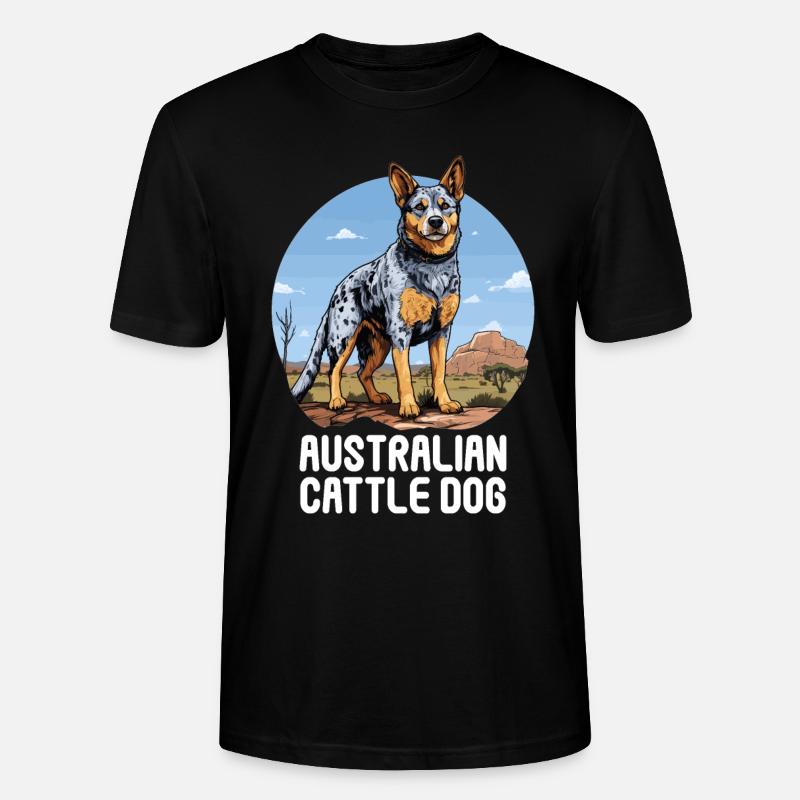 Hund Bouvier australien - T-shirt bio CRAFTER Stanley Stella Unisexe - noir