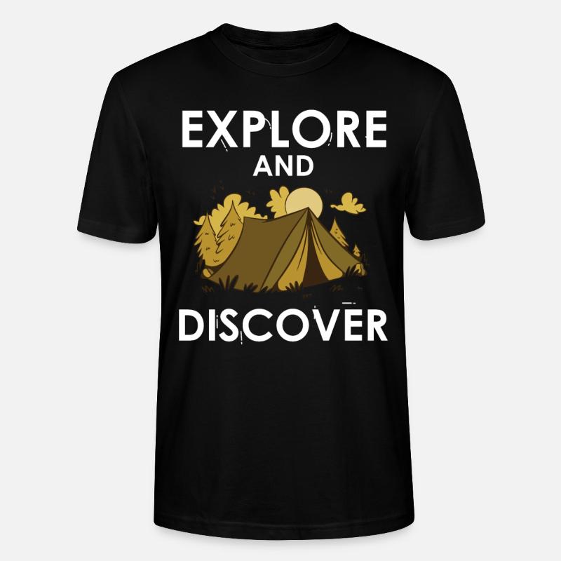 Explore and discover - Stanley/Stella CRAFTER Unisex Organic T-Shirt - black