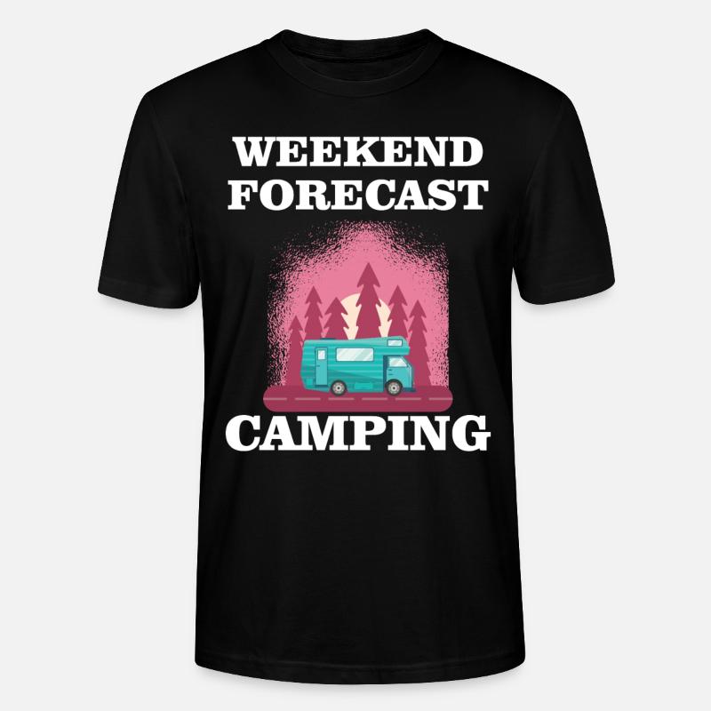 Weekend Forecast - Camping - Stanley/Stella Unisex Bio-T-Shirt CRAFTER - Schwarz