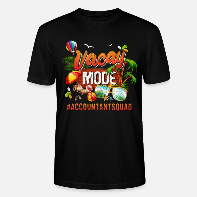 Groupe Vacances Comptable #Accountantsquad - T-shirt bio CRAFTER Stanley Stella Unisexe - noir