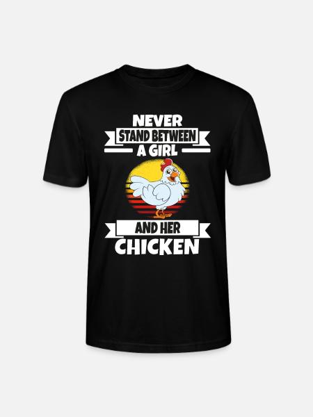 Funny Chicken Saying Chicken - Stanley/Stella CRAFTER Unisex Organic T-Shirt - black