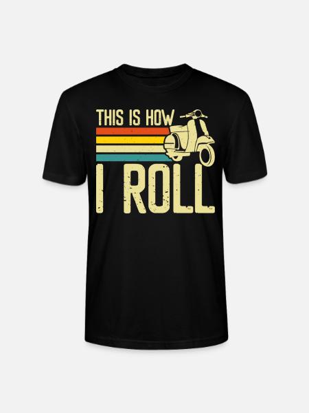 Roller Rollerfahrer Motorroller - Stanley/Stella Unisex Bio-T-Shirt CRAFTER - Schwarz