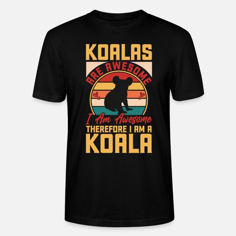 Koala - Stanley/Stella Unisex Bio-T-Shirt CRAFTER - Schwarz