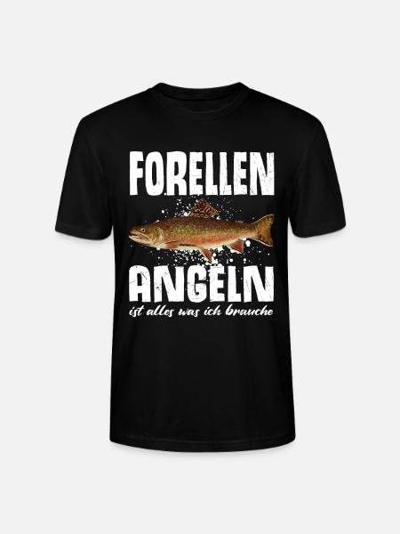 Forellen Angeln - Stanley/Stella Unisex Bio-T-Shirt CRAFTER - Schwarz