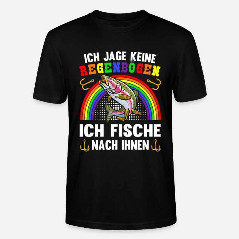 Forellen Angeln - Stanley/Stella Unisex Bio-T-Shirt CRAFTER - Schwarz