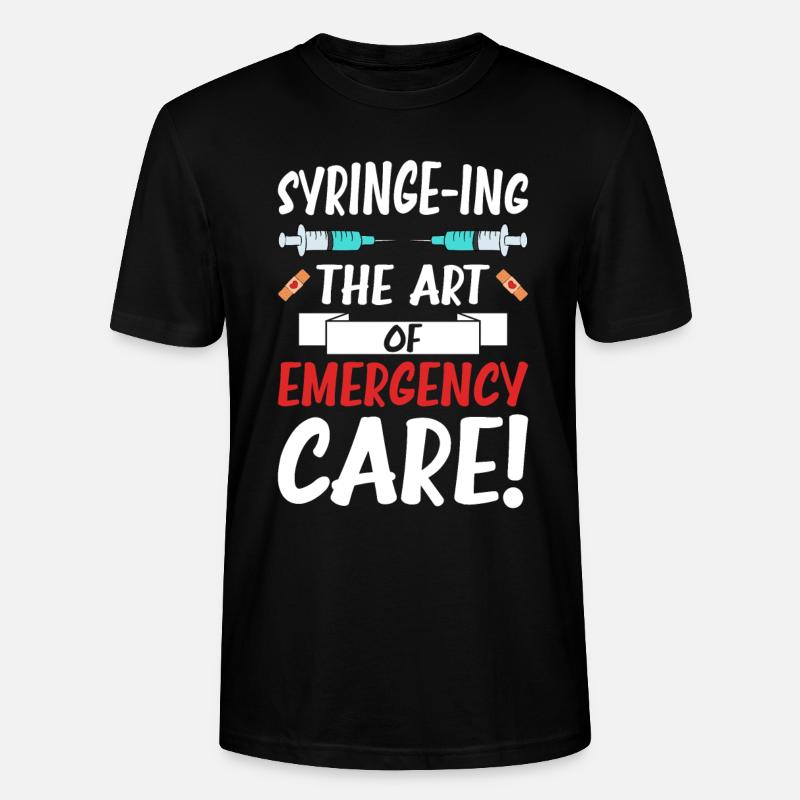 Drôles de cadeaux d’infirmière - T-shirt bio CRAFTER Stanley Stella Unisexe - noir