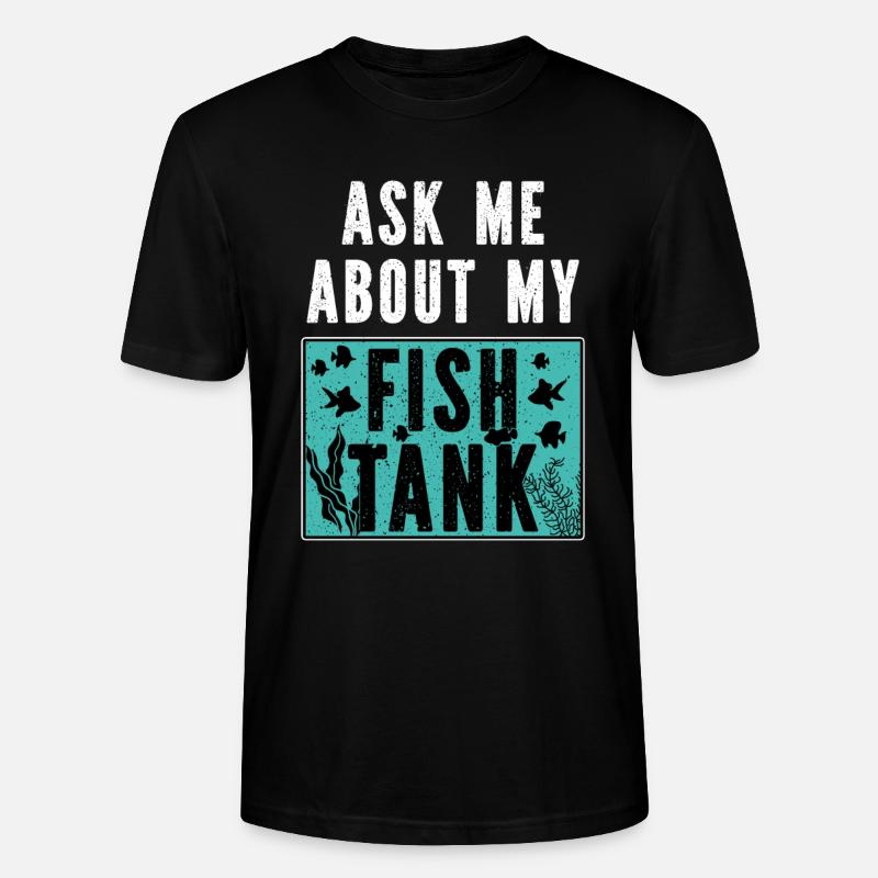 Cadeau de poisson d’aquarium - T-shirt bio CRAFTER Stanley Stella Unisexe - noir