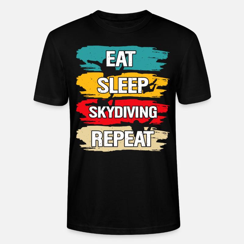 Skydiving - Stanley/Stella Unisex Bio-T-Shirt CRAFTER - Schwarz