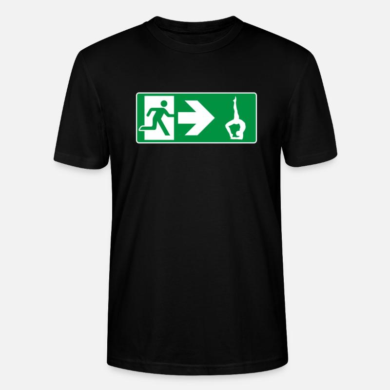 Emergency Exit Yoga Yogi - Stanley/Stella CRAFTER Unisex Organic T-Shirt - black